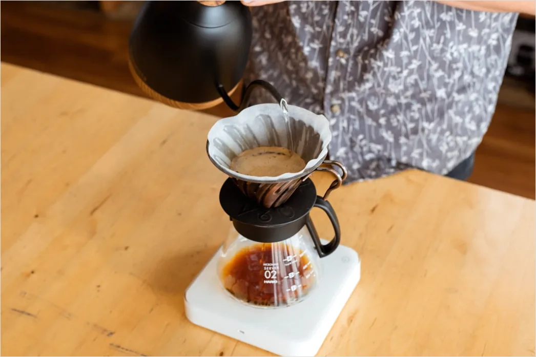 Detail Pour Over Kaffee Zubereitung Nahaufnahme Number 17