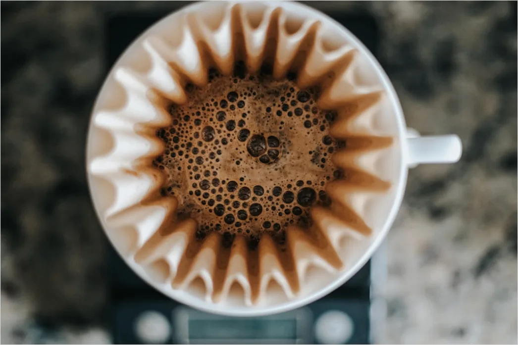 Detail Pour Over Kaffee Zubereitung Nahaufnahme Number 4