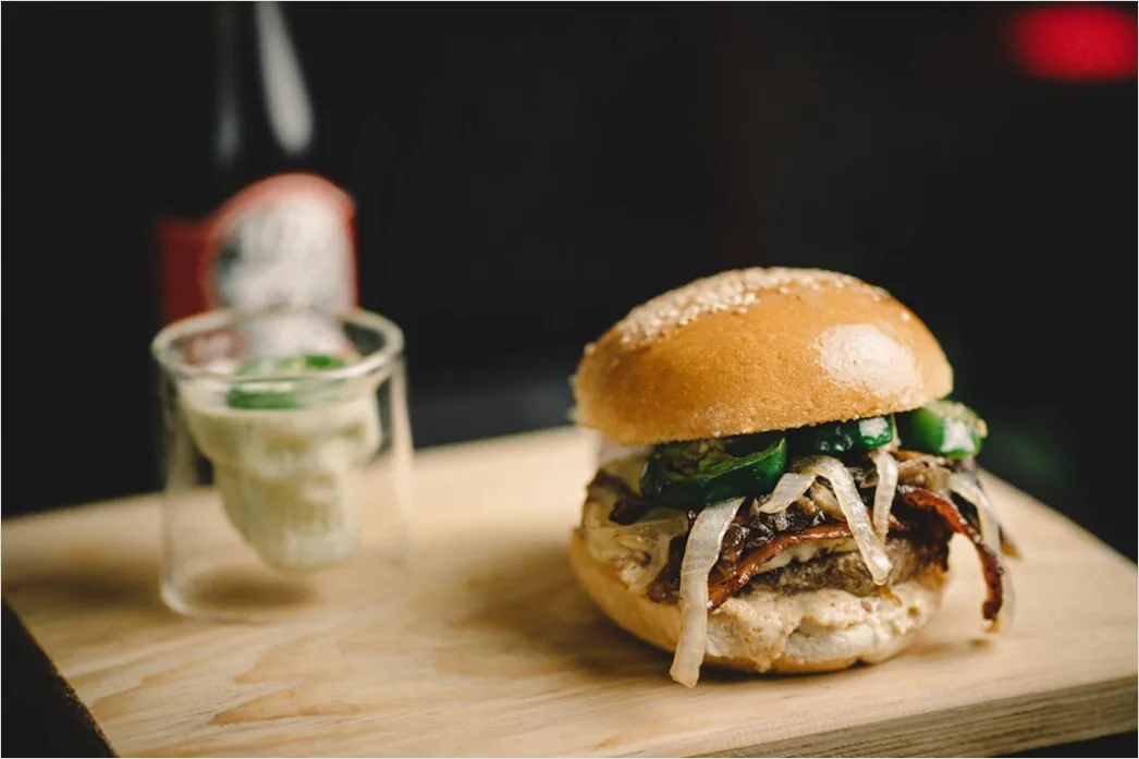 Detail Pulled Pork Sandwich Nahaufnahme Rustikal Number 16
