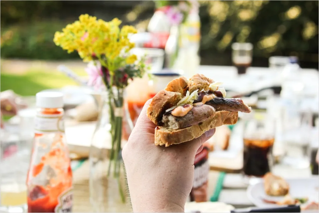 Detail Pulled Pork Sandwich Nahaufnahme Rustikal Number 9