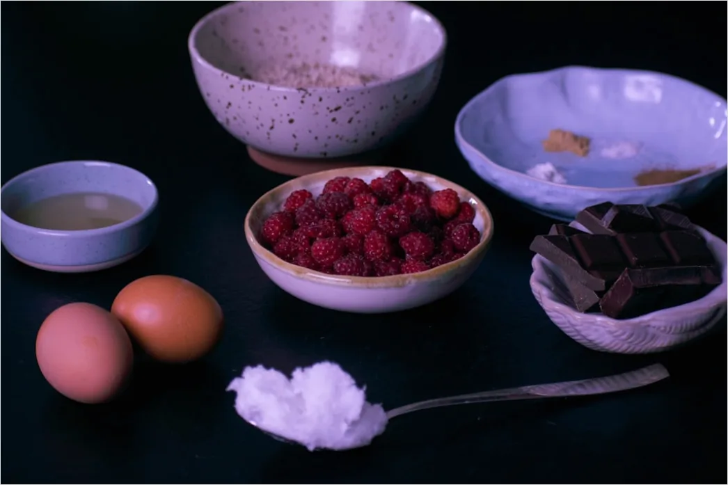 Rezept Zutaten Flatlay Draufsicht Nahaufnahme Eccc
