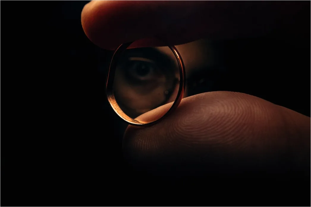 Detail Ring Am Finger Makro Nahaufnahme Number 13