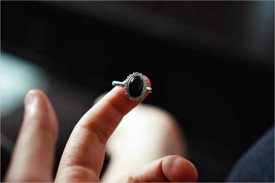 Detail Ring Am Finger Makro Nahaufnahme Number 15