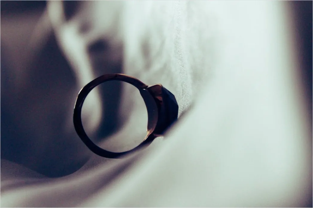 Detail Ring Am Finger Makro Nahaufnahme Number 9