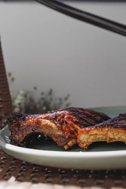 Detail Rippchen Grill Bbq Sauce Nahaufnahme Number 2