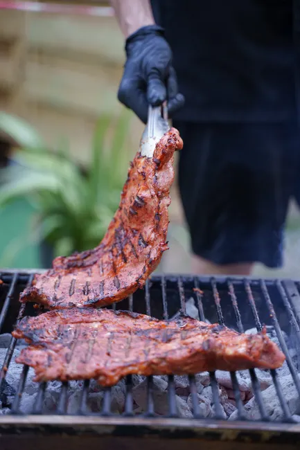 Detail Rippchen Grill Bbq Sauce Nahaufnahme Number 12