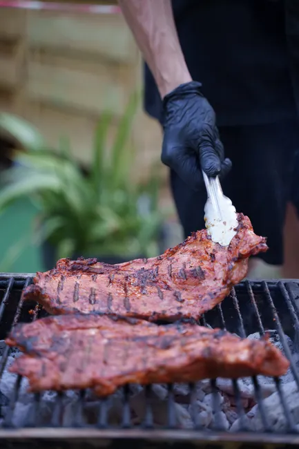 Detail Rippchen Grill Bbq Sauce Nahaufnahme Number 9