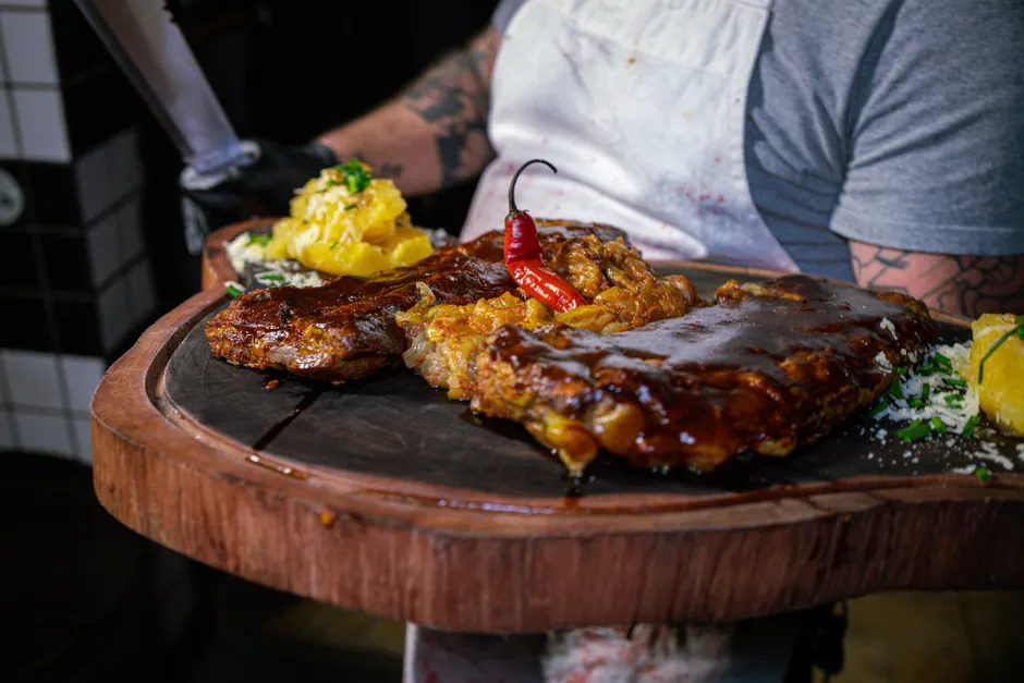 Detail Rippchen Grill Bbq Sauce Nahaufnahme Number 10