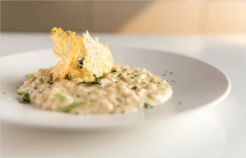 Detail Risotto Teller Nahaufnahme Cremig Elegant Number 2