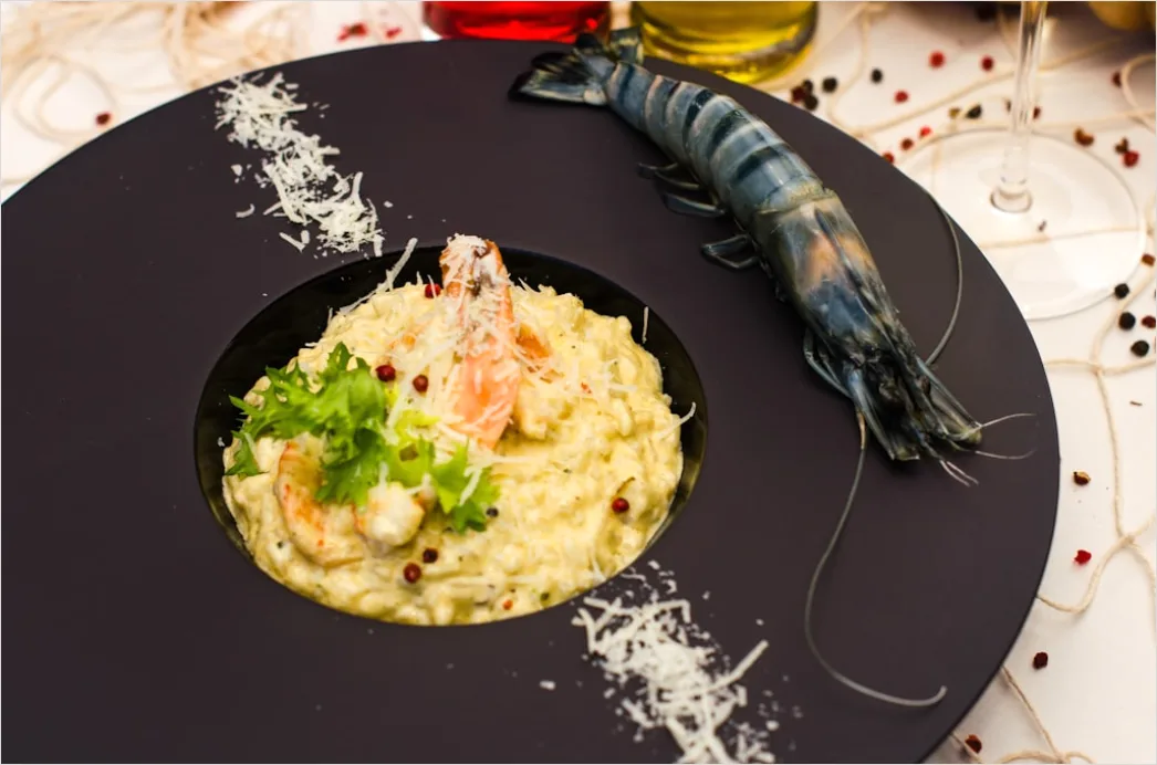 Detail Risotto Teller Nahaufnahme Cremig Elegant Number 11