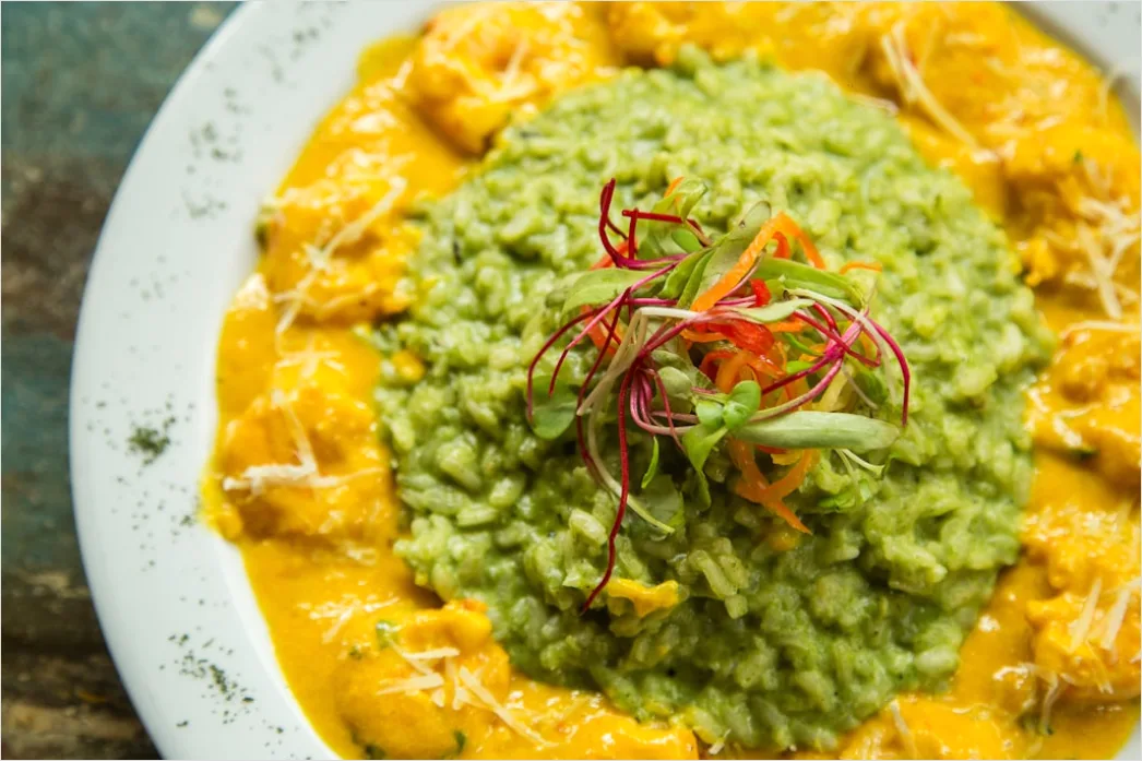 Detail Risotto Teller Nahaufnahme Cremig Elegant Number 14