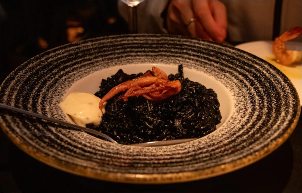Detail Risotto Teller Nahaufnahme Cremig Elegant Number 17