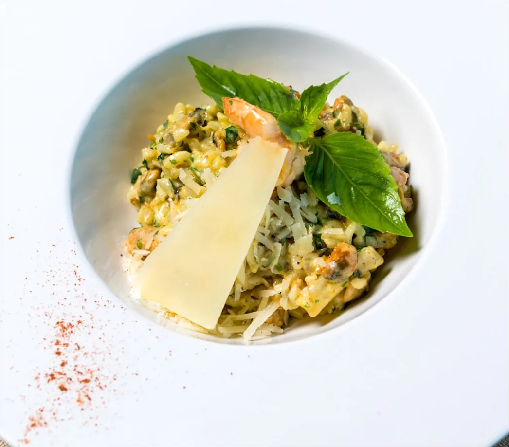 Detail Risotto Teller Nahaufnahme Cremig Elegant Number 5