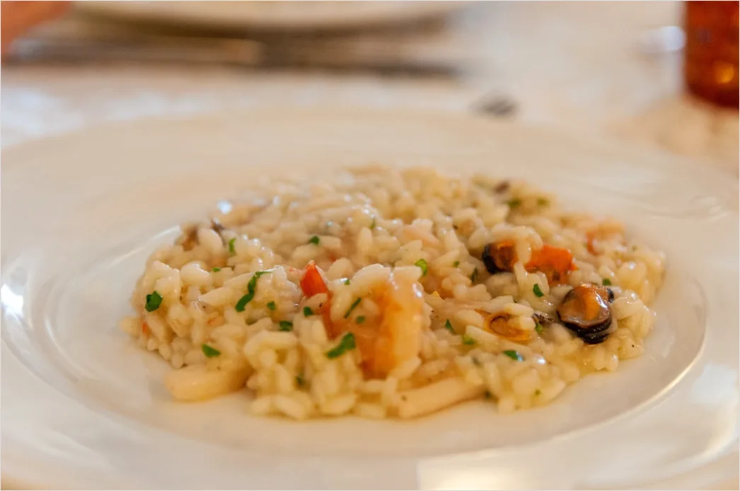Detail Risotto Teller Nahaufnahme Cremig Elegant Number 6