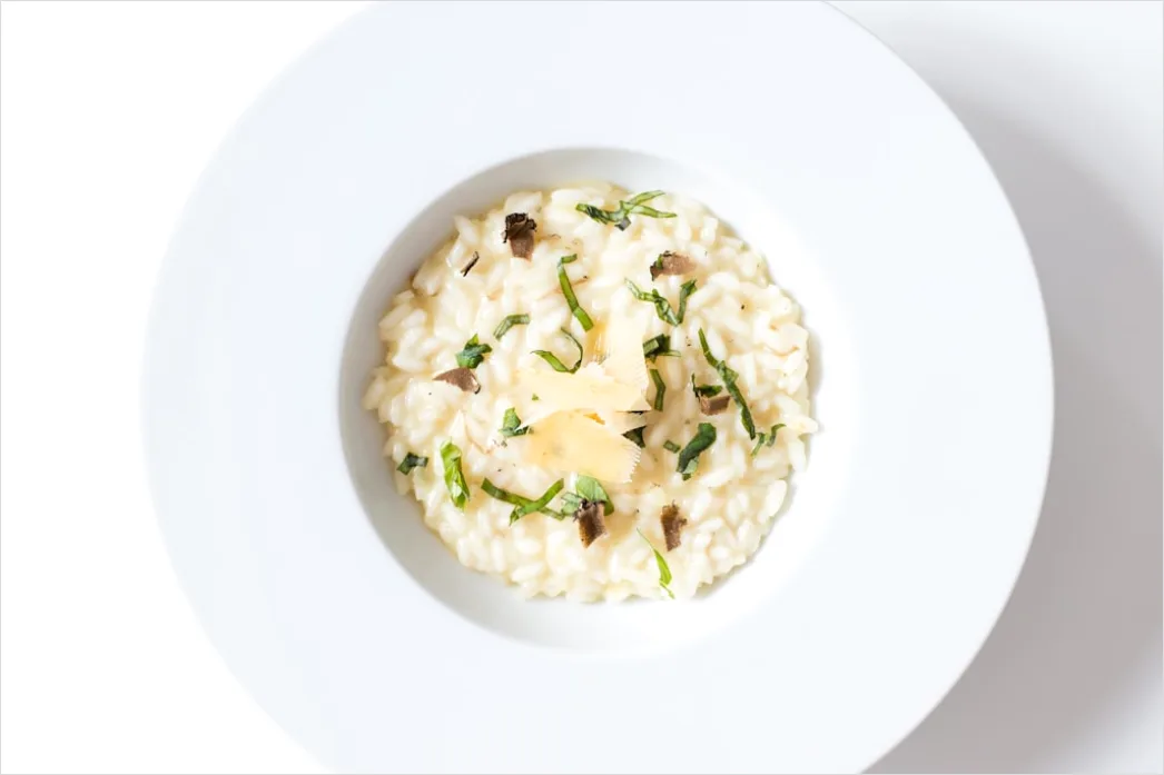 Detail Risotto Teller Nahaufnahme Cremig Elegant Number 7