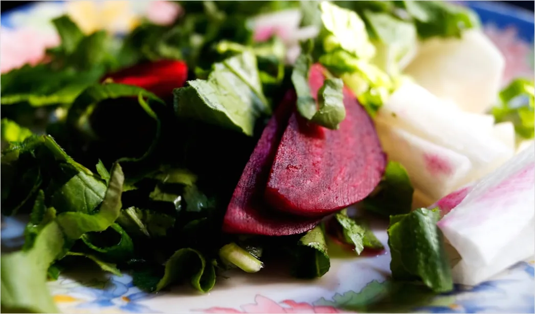 Rote Beete Salat Teller Nahaufnahme Bunt 8c26