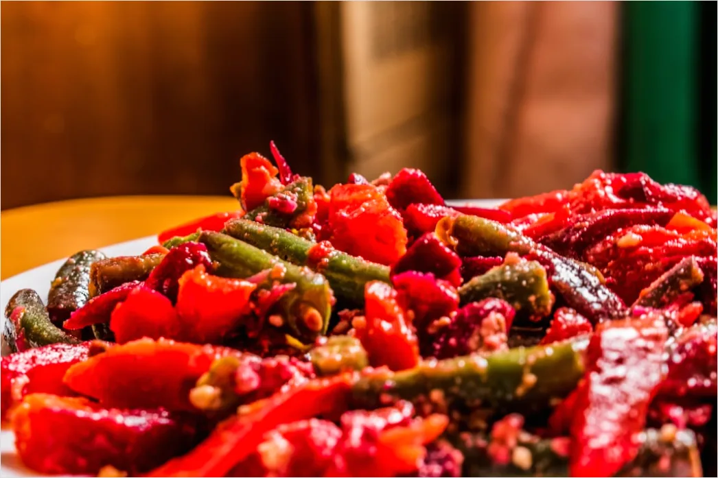 Detail Rote Beete Salat Teller Nahaufnahme Bunt Number 2