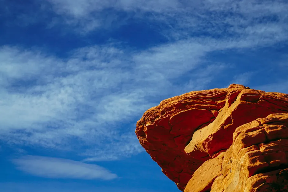 Detail Sandstein Formation Rot Blauer Himmel Number 7