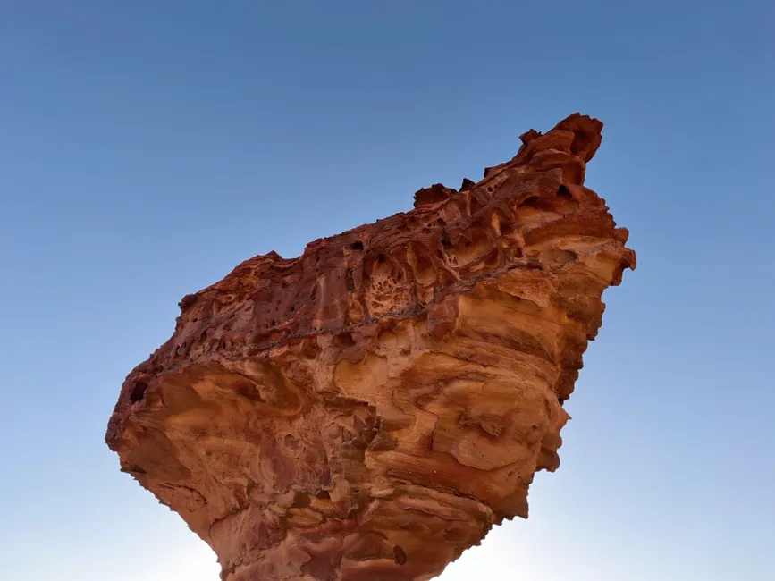 Detail Sandstein Formation Rot Blauer Himmel Number 8