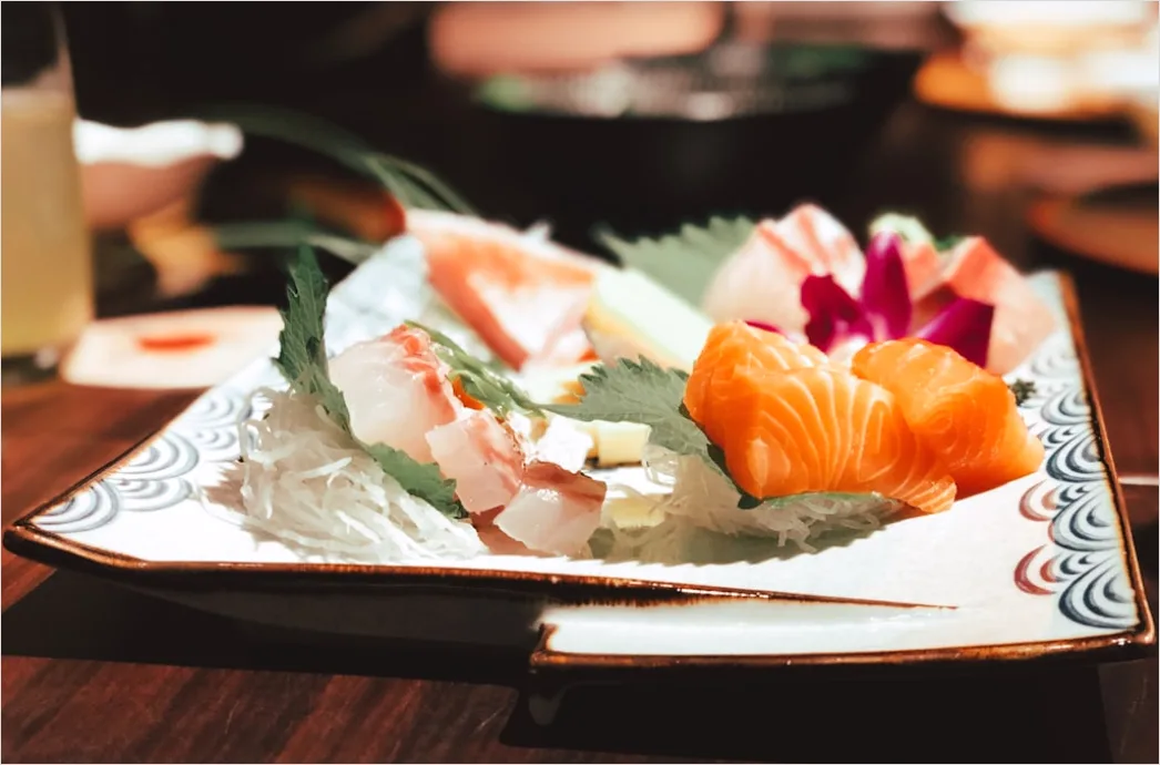 Sashimi Teller Nahaufnahme Frisch Elegant C912