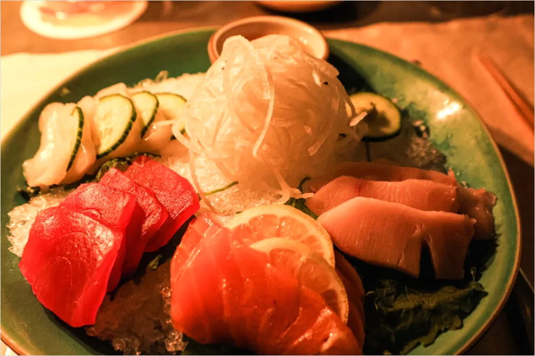 Detail Sashimi Teller Nahaufnahme Frisch Elegant Number 2