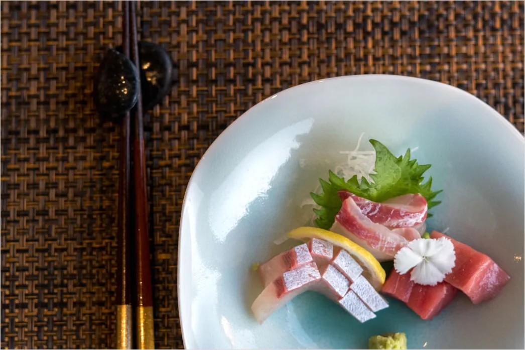 Detail Sashimi Teller Nahaufnahme Frisch Elegant Number 13