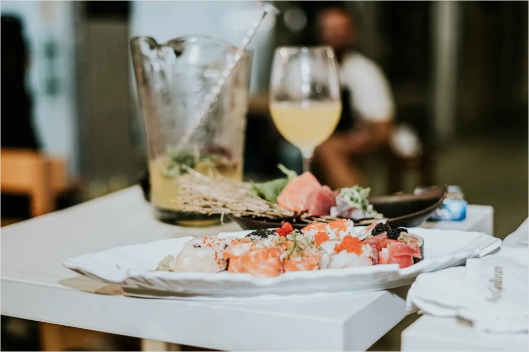 Detail Sashimi Teller Nahaufnahme Frisch Elegant Number 17