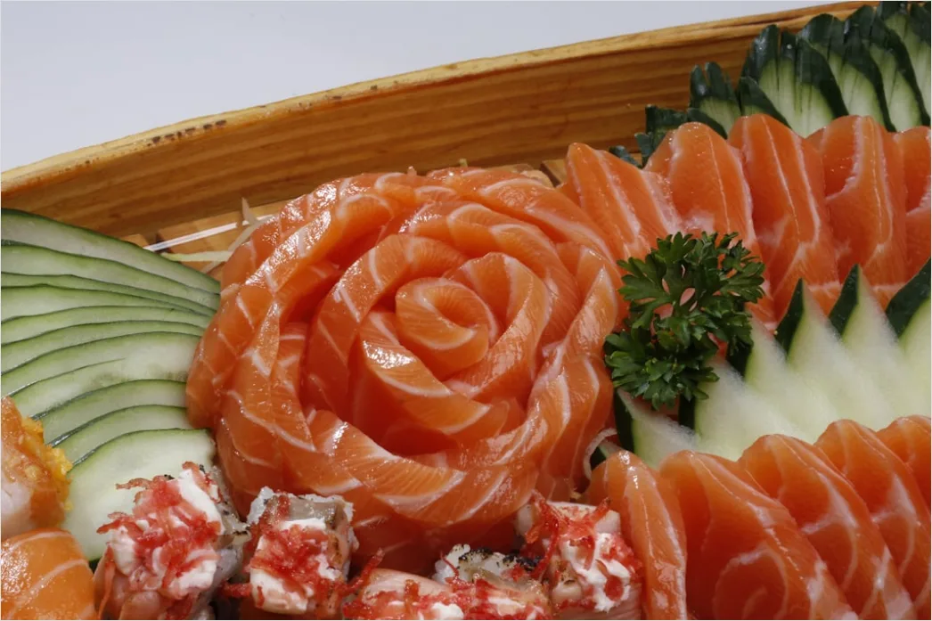 Detail Sashimi Teller Nahaufnahme Frisch Elegant Number 4