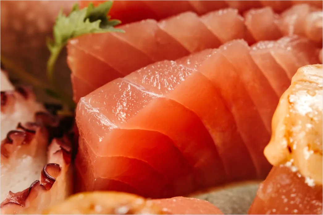 Detail Sashimi Teller Nahaufnahme Frisch Elegant Number 8
