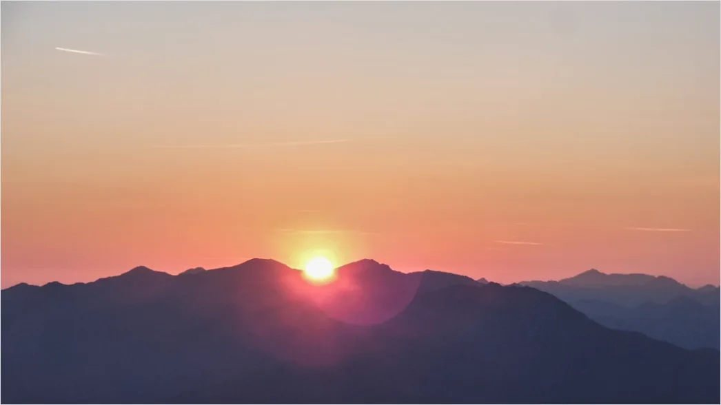 Schneeberg Sonnenaufgang Rosa Himmel 2012