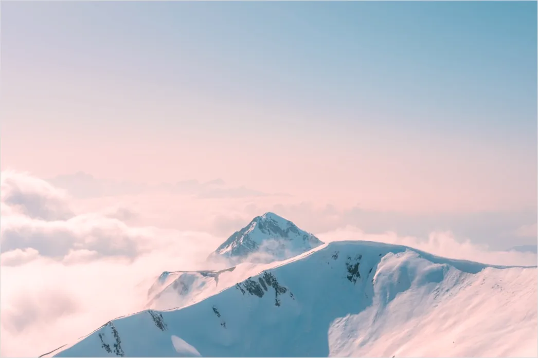 Schneeberg Sonnenaufgang Rosa Himmel
