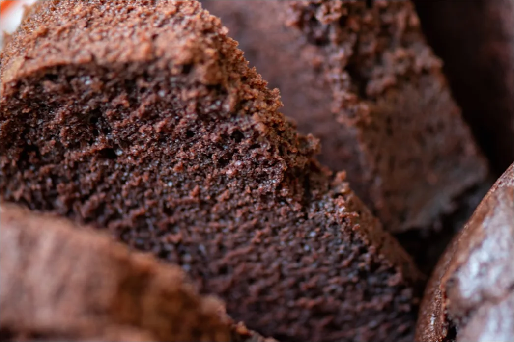 Detail Schokoladenkuchen Stück Teller Nahaufnahme Number 2