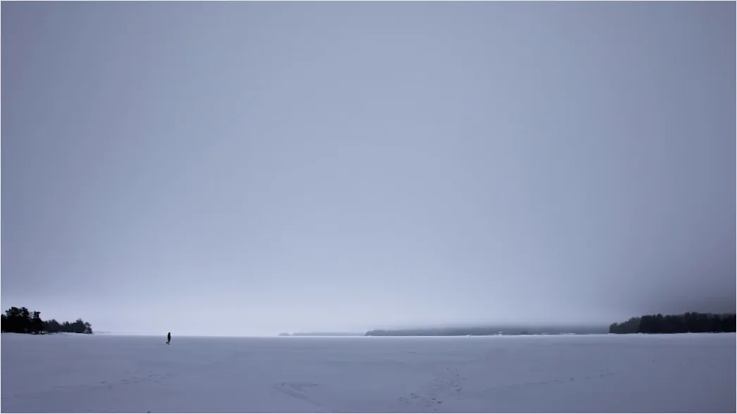 Detail See Winter Eis Schnee Stille Minimalistisch Number 17