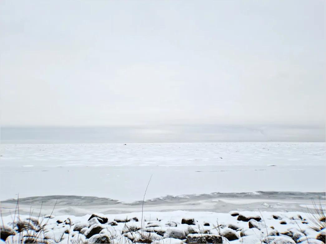 Detail See Winter Eis Schnee Stille Minimalistisch Number 6