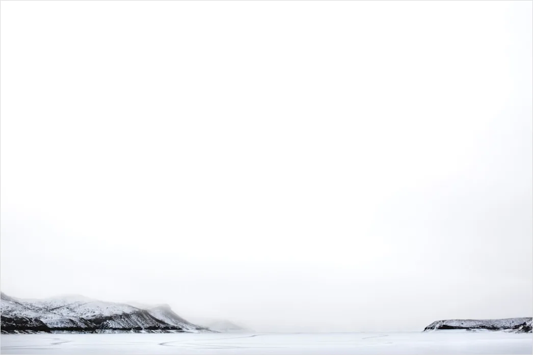 Detail See Winter Eis Schnee Stille Minimalistisch Number 8