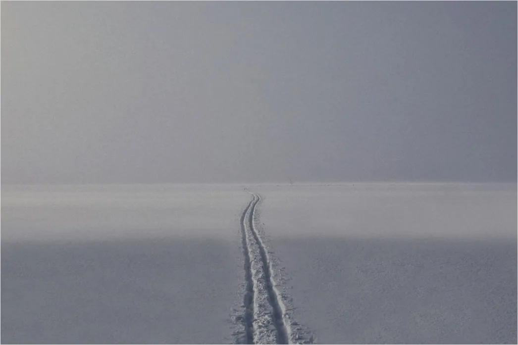 Detail See Winter Eis Schnee Stille Minimalistisch Number 9