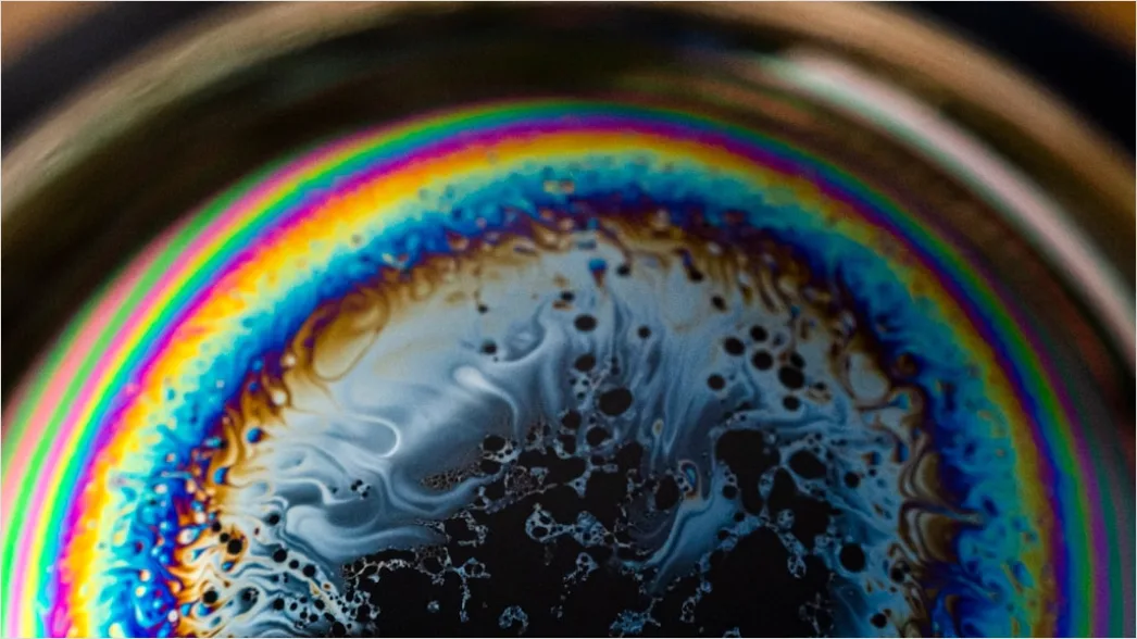 Seifenblasen Makro Nahaufnahme Regenbogen 3ed1