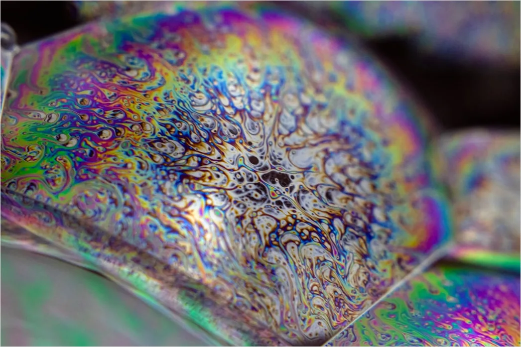Detail Seifenblasen Makro Nahaufnahme Regenbogen Number 15