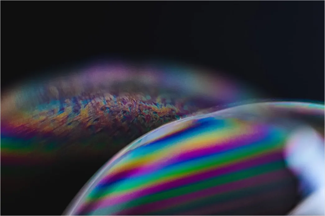 Detail Seifenblasen Makro Nahaufnahme Regenbogen Number 3