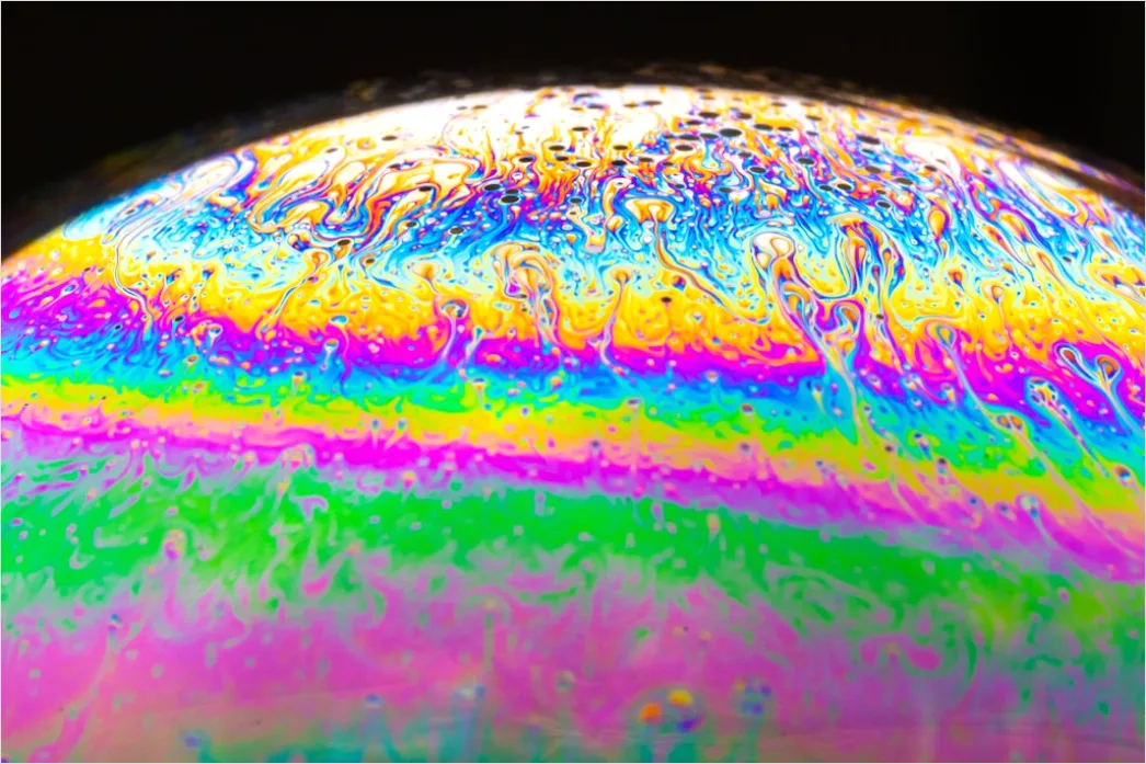 Detail Seifenblasen Makro Nahaufnahme Regenbogen Number 9