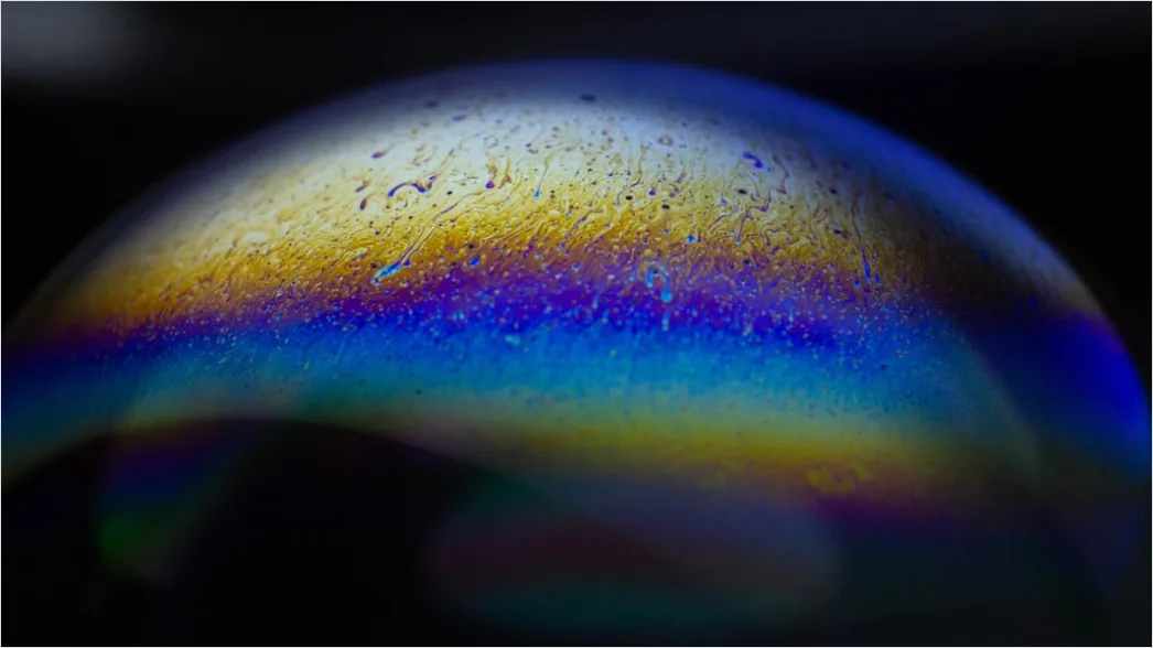 Detail Seifenblasen Makro Nahaufnahme Regenbogen Number 10