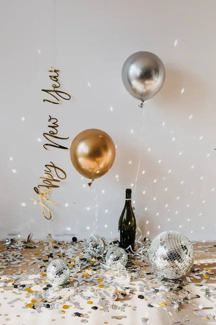 Detail Silvester Dekoration Gold Silber Luftballons Number 20