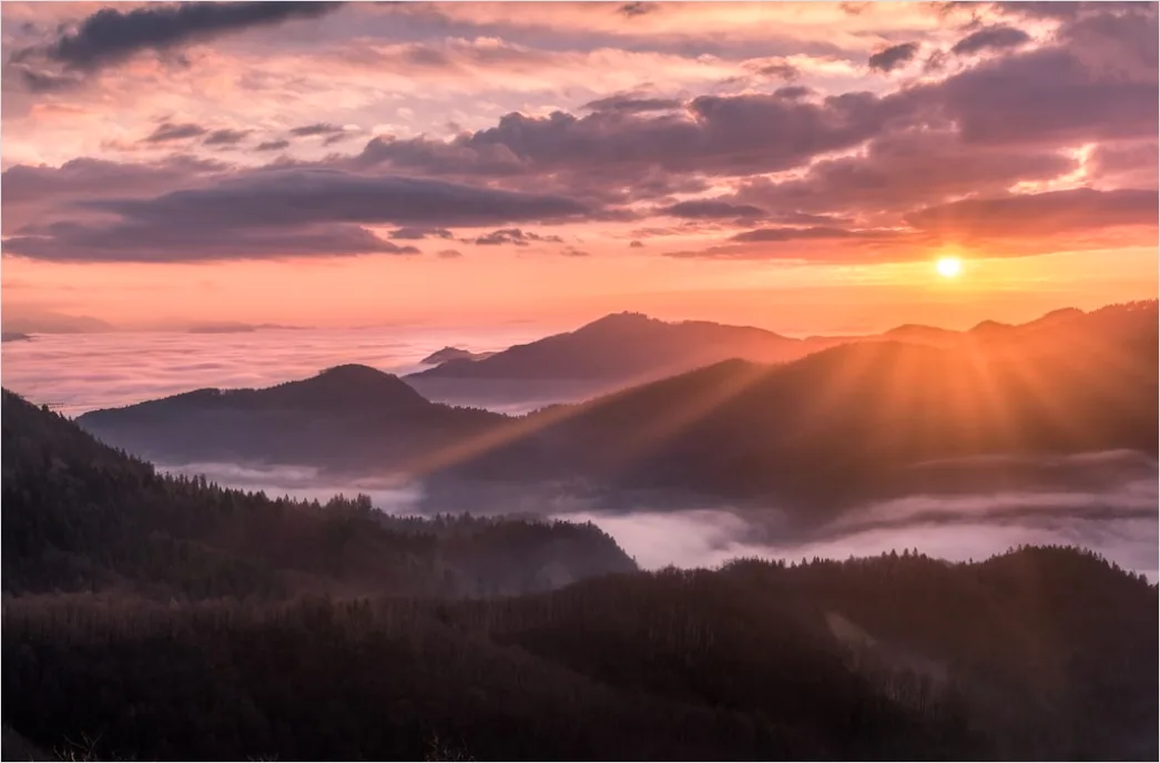 Sonnenaufgang Berg Rosa Himmel C80f