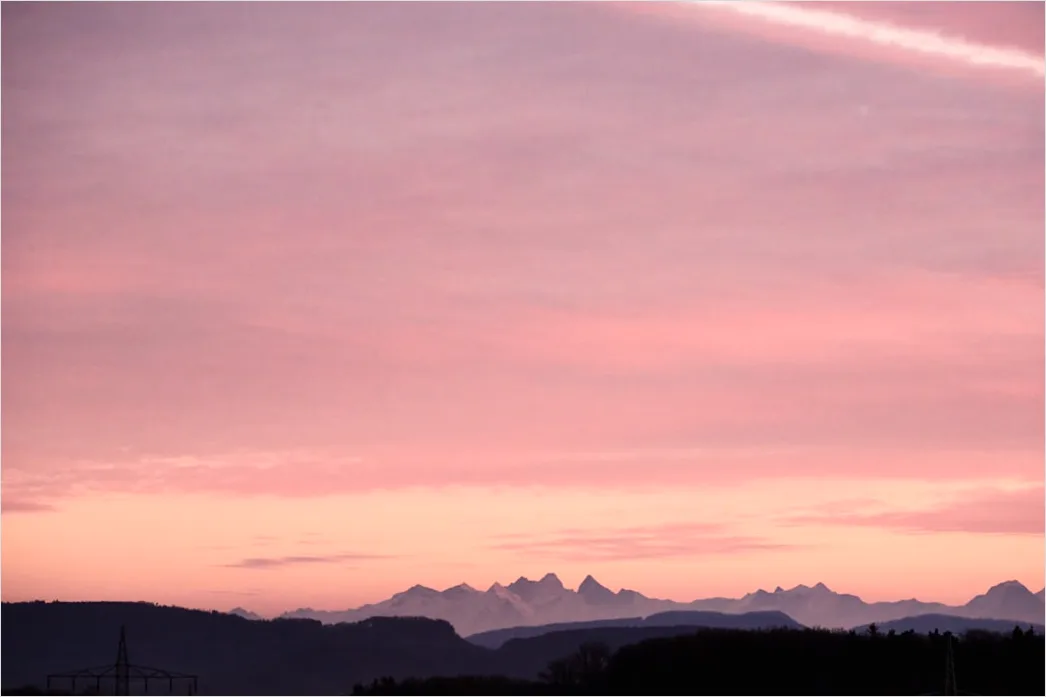 Detail Sonnenaufgang Berg Rosa Himmel Number 14