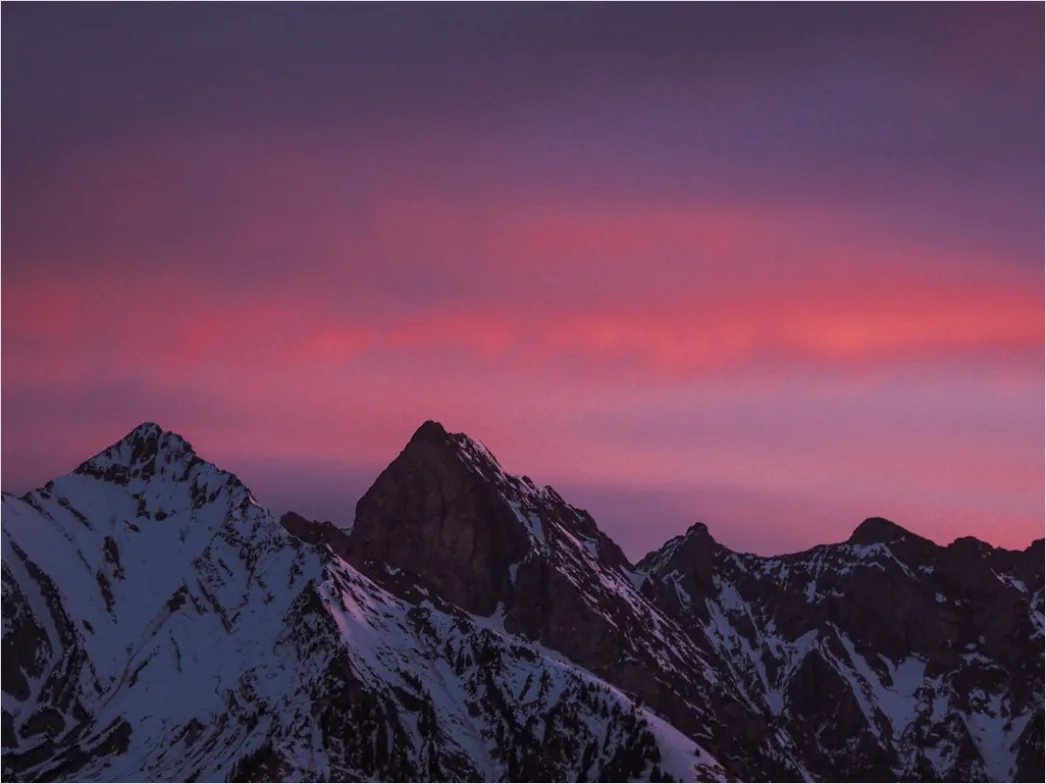 Detail Sonnenaufgang Berg Rosa Himmel Number 20