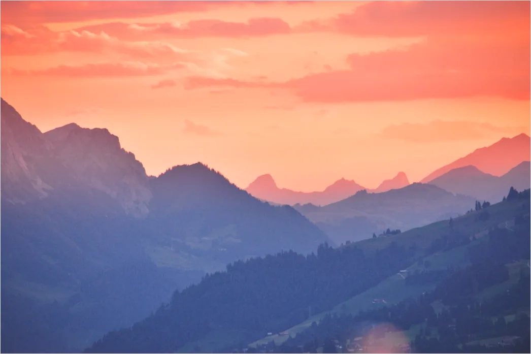 Detail Sonnenaufgang Berg Rosa Himmel Number 6