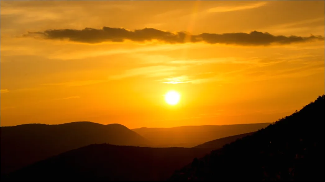 Detail Sonnenuntergang Berge Panorama Golden Number 2