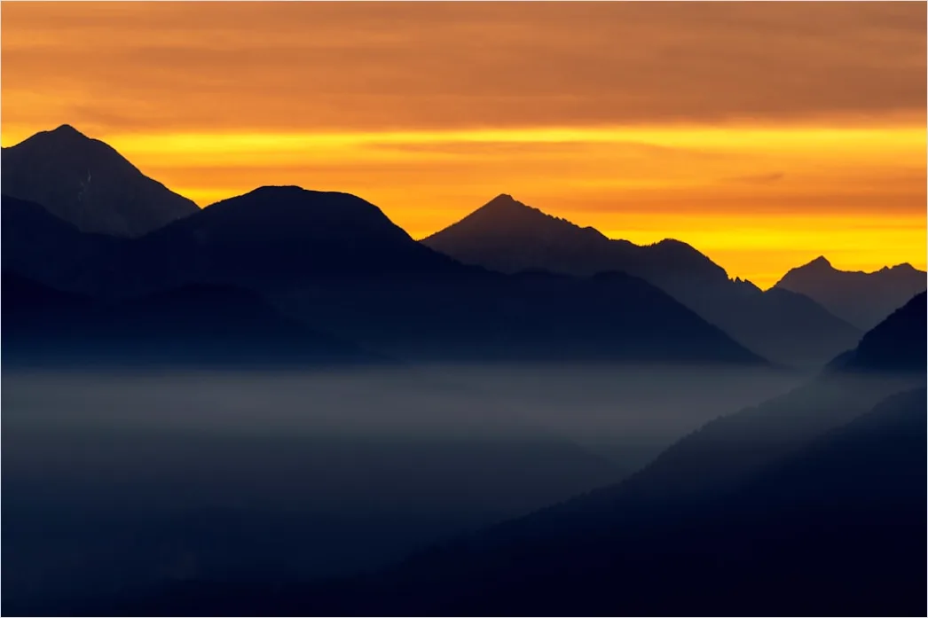 Detail Sonnenuntergang Berge Panorama Golden Number 11