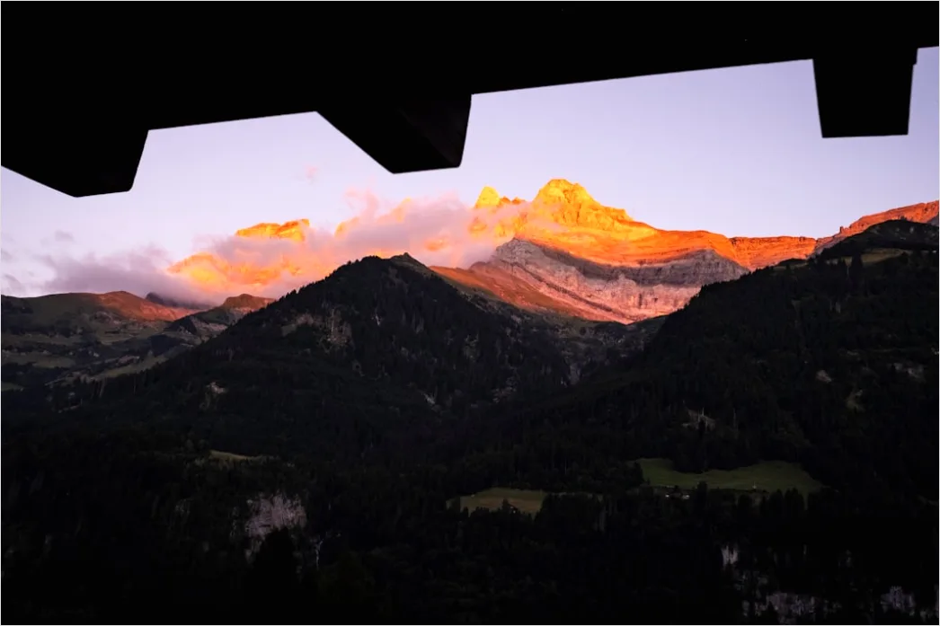 Detail Sonnenuntergang Berge Panorama Golden Number 13
