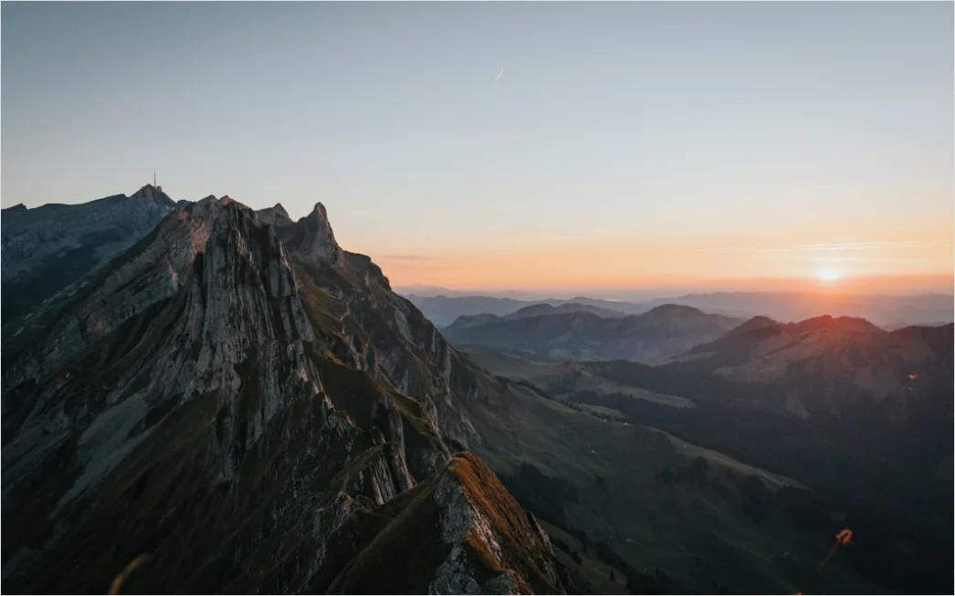 Detail Sonnenuntergang Berge Panorama Golden Number 14